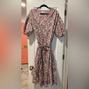 Mango Floral Dress with Removable Belt